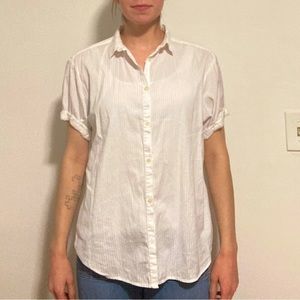 White GAP Short Sleeve Button Up